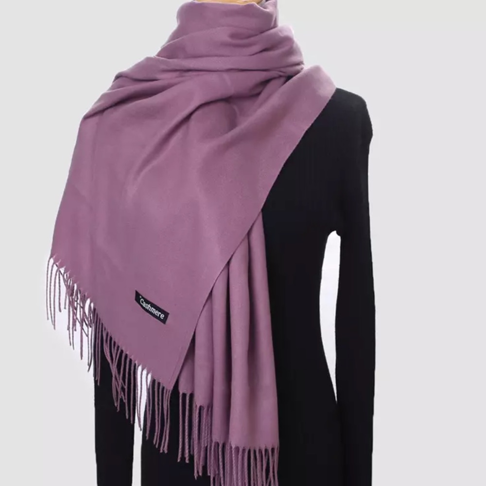Cashmere Blend Pashmina Scarf Wrap Dusty Lavender